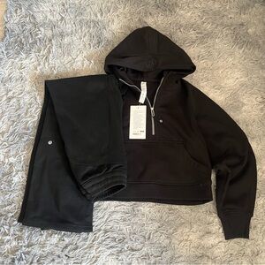 lululemon black scuba set